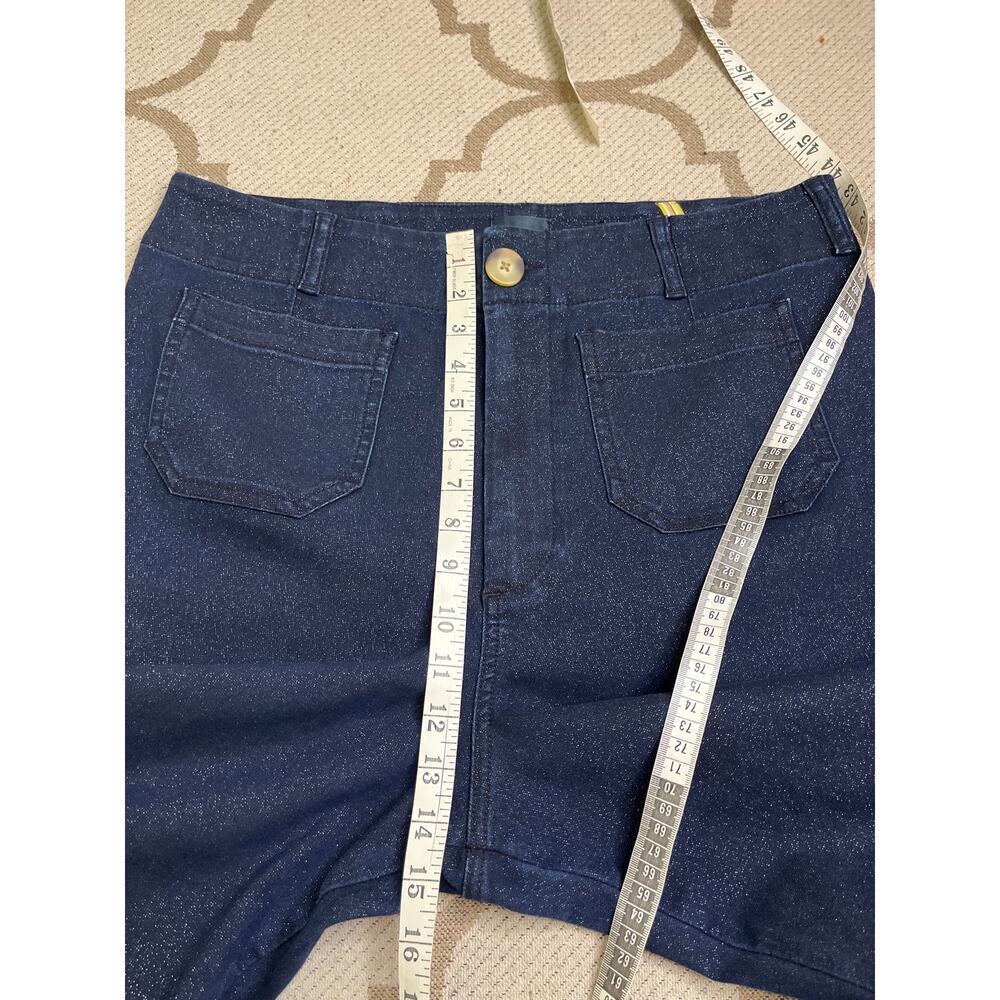 Maeve The Colette High-Rise Cropped Wide-Leg Jeans: Sparkle Edition, size 32 - Picture 9 of 16